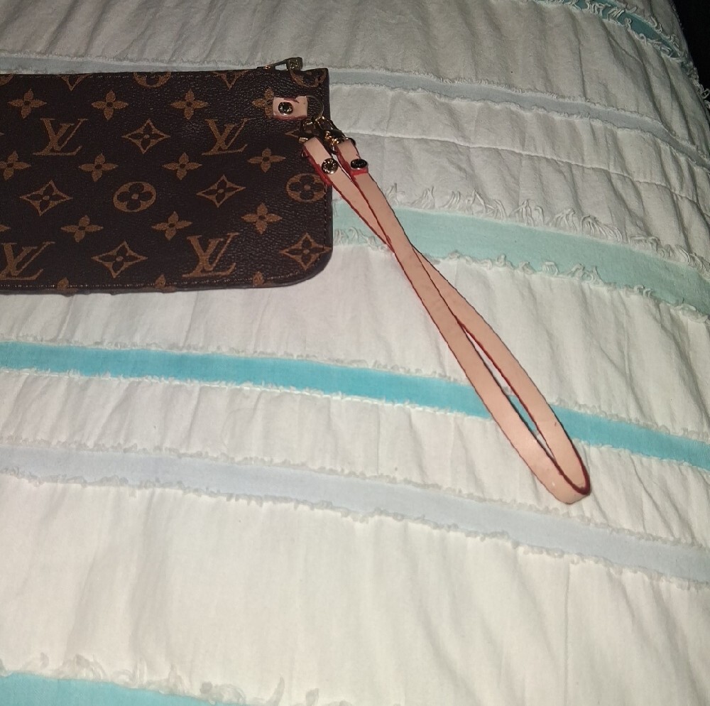 Brown Monogram Wristlet with Strap. Firm Price, No Bundle Discount - Picture 4 of 14
